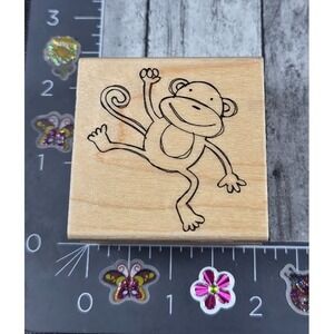 Hero Arts Playful Monkey E4953 Cartoon Dancing Animal Rubber Stamp #R69